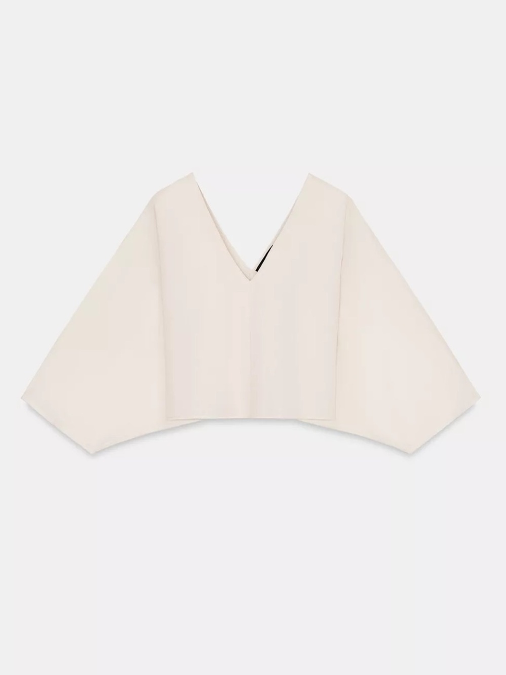 Zara NWT SET Cream V-Neck Balloon Sleeve Top & Skirt - Picture 15 of 16